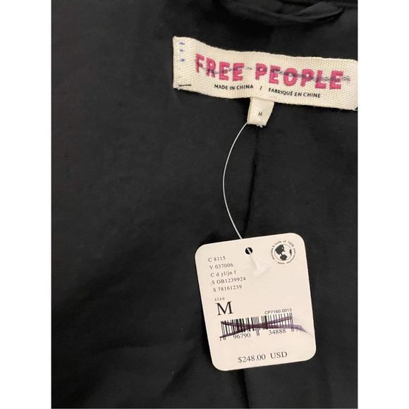 Free People Jacquard Blocked Coat Size M - Picture 4 of 4